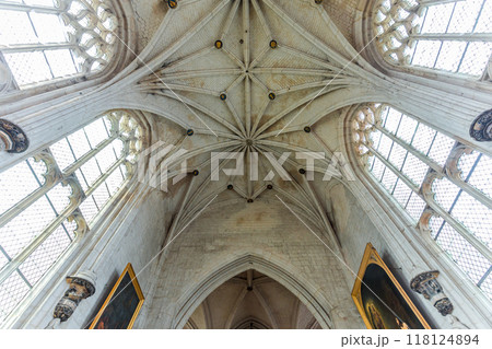 interiors of Saint Riquier abbey, Somme, France 118124894
