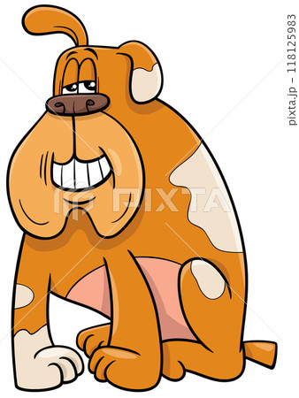 cartoon spotted dog animal character 118125983