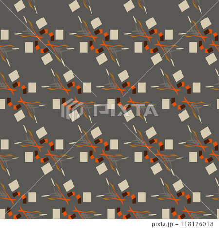 Textile motif seamless pattern. Lux fabric design textile swatch ladies dress, man shirt all over print block.  118126018