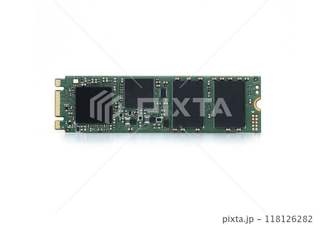 Solid State Drive isolated. ssd on white background. High quality photo Solid State Drive isolated. ssd on white background. High quality photo 118126282