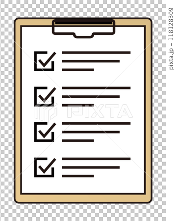 Documents and binders with checklists 118128309