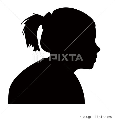a girl head silhouette vector a girl head silhouette vector 118128460