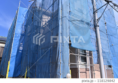 外壁塗装工事 サイディング 屋根塗装 足場 住宅 外壁塗装工事 サイディング 屋根塗装 足場 住宅 118129842
