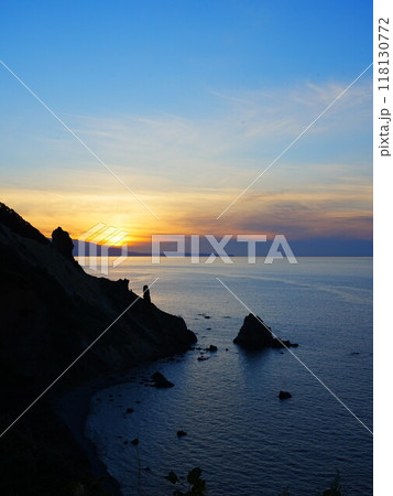 北海道の絶景 小樽祝津パノラマ展望台からの夕陽 北海道の絶景 小樽祝津パノラマ展望台からの夕陽 118130772