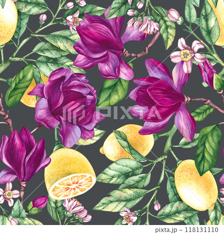 Watercolor botanical pattern 118131110