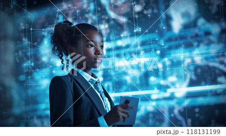 仮想空間ビジネス子供女性八Generative AI 118131199