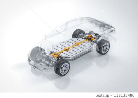 Ev car or electric vehicle with battery pouch cells Ev car or electric vehicle with battery pouch cells 118133496