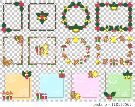 A set of cute Christmas mini frames A set of cute Christmas mini frames 118133563