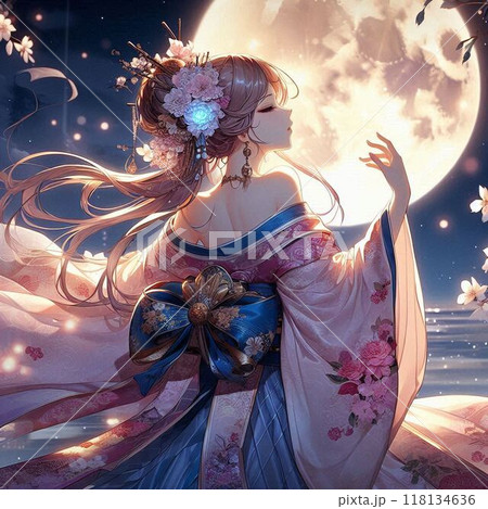 満月と踊り子のイラスト素材 [118134636] - PIXTA