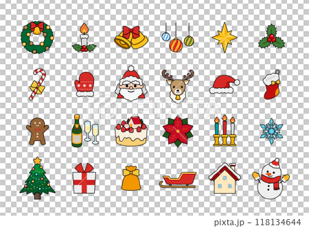 Cute Christmas illustration material Cute Christmas illustration material 118134644