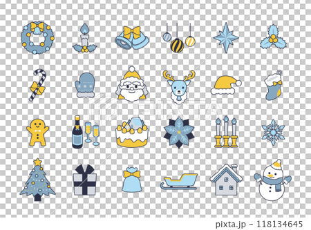 Cute Christmas illustration material 118134645