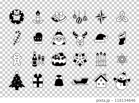 Cute Christmas illustration material 118134646