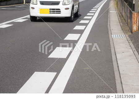 実線　点線　路側帯 118135093