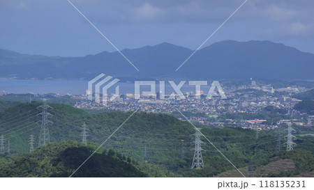 島根県星上峠からの松江市街方向1(8月) 島根県星上峠からの松江市街方向1(8月) 118135231