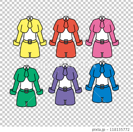 Idol costume illustration set 118135772