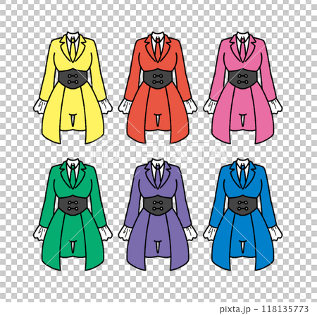 Idol costume illustration set 118135773