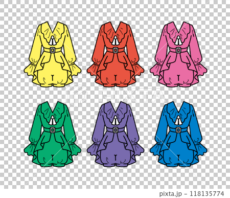 Idol costume illustration set 118135774