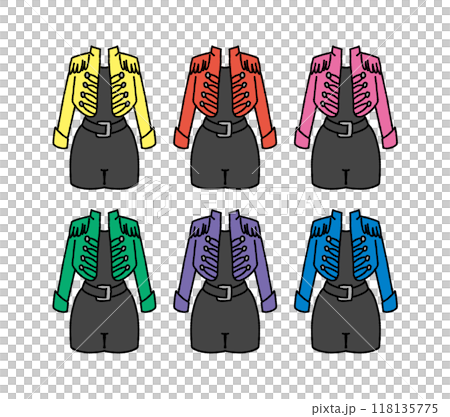 Idol costume illustration set 118135775