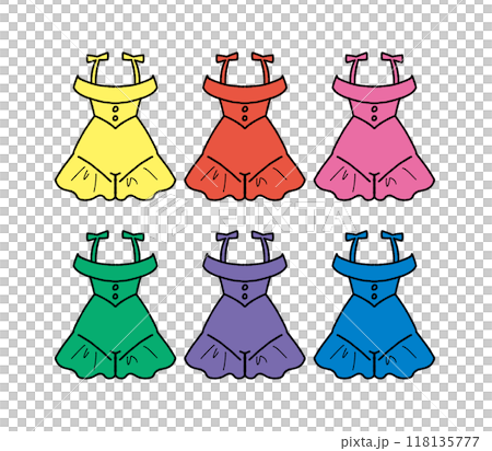 Idol costume illustration set 118135777