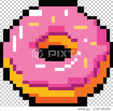 Strawberry flavored donuts 118136204