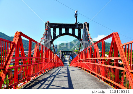 天女橋/三峰川(高遠町中心街側)より望む(長野県伊那市)【2024.9】 天女橋/三峰川(高遠町中心街側)より望む(長野県伊那市)【2024.9】 118136511