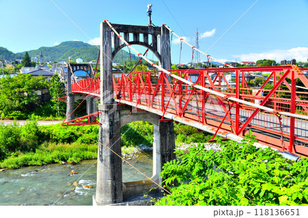 天女橋/三峰川周辺を高遠町中心街側より望む(長野県伊那市)【2024.9】 天女橋/三峰川周辺を高遠町中心街側より望む(長野県伊那市)【2024.9】 118136651