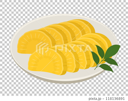 Takuan (pickled radish) Vector illustration 118136891