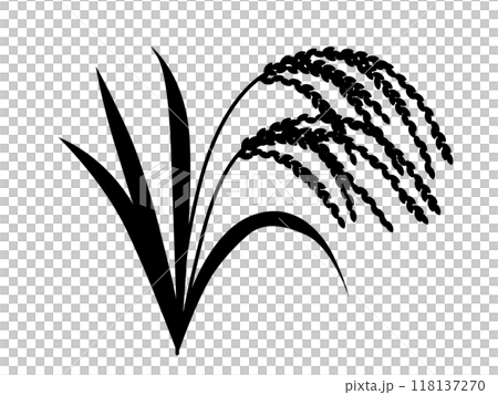 稻穗剪影的向量圖解 118137270