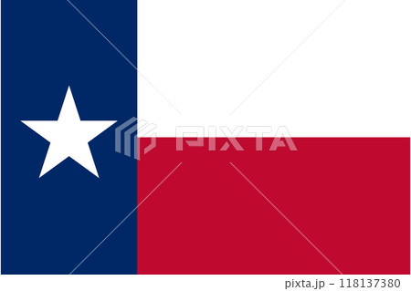 Texas flag, official colors and proportion correctly. National Texas flag.  118137380