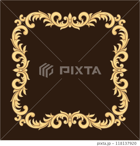 luxury gold ornamental classic vector engraved frame luxury gold ornamental classic vector engraved frame 118137920
