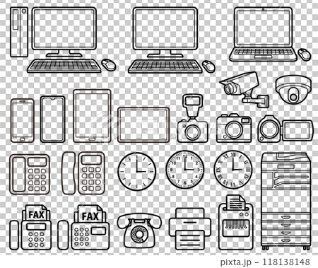 Office equipment icon set 118138148