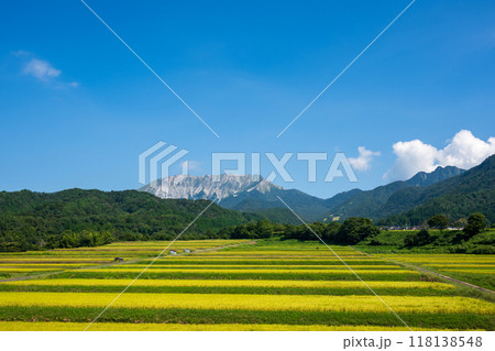 日本の鳥取県の美しい晩夏の大山 118138548