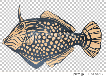 帶有可愛圓點的鹹水魚的剪圖插圖 帶有可愛圓點的鹹水魚的剪圖插圖 118138717