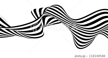 black and white wavy stripes design. Vector illustration black and white wavy stripes design. Vector illustration 118140580