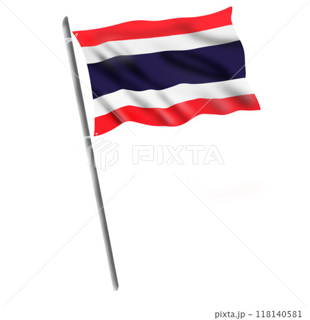 Thai flag fluttering in the wind Thai flag fluttering in the wind 118140581