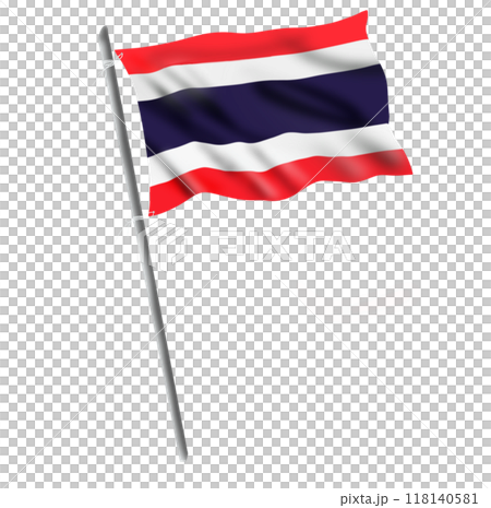 Thai flag fluttering in the wind Thai flag fluttering in the wind 118140581