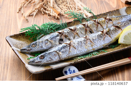 秋の味覚 北海道産 サンマの塩焼き 秋の味覚 北海道産 サンマの塩焼き 118140637