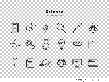 Science icon set Science icon set 118141007