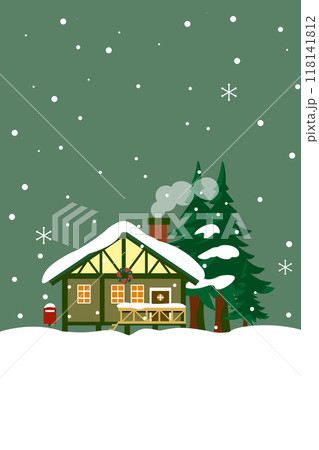 クリスマスの家のイラスト 118141812