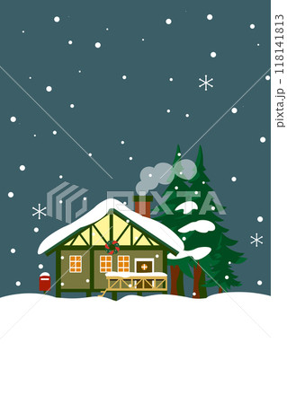 クリスマスの家のイラスト 118141813