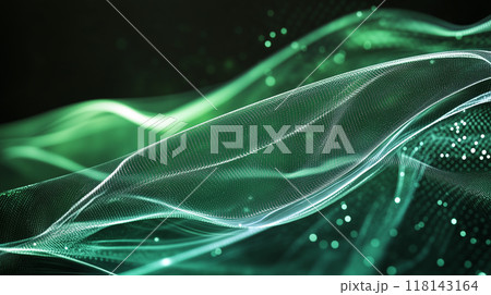 緑の波の背景 118143164