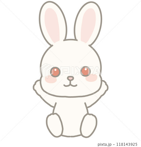 かわいいうさぎのイラスト 118143925