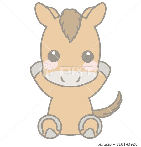 かわいい馬のイラスト 118143928