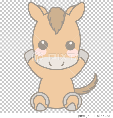 かわいい馬のイラスト 118143928