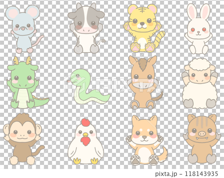 十二支のイラストセット 118143935