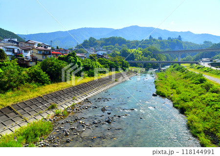 天女橋/三峰川より上流/弁財天橋、高遠大橋方向を望む(長野県伊那市)【2024.9】 天女橋/三峰川より上流/弁財天橋、高遠大橋方向を望む(長野県伊那市)【2024.9】 118144991