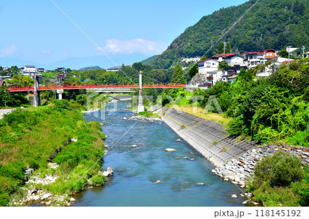 弁財天橋/三峰川より下流/天女橋方向を望む(長野県伊那市)【2024.9】 弁財天橋/三峰川より下流/天女橋方向を望む(長野県伊那市)【2024.9】 118145192