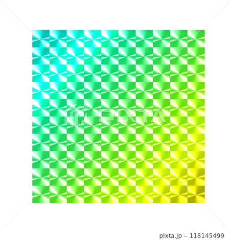 ホログラム_グリーンイエロー_斜め 118145499