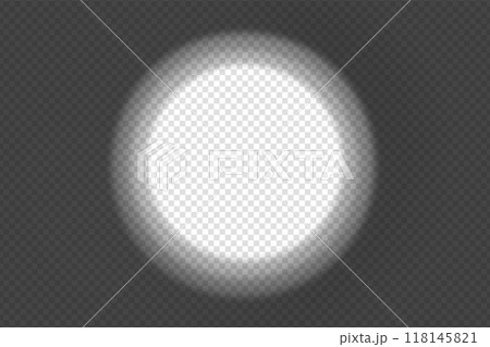Shadow overlay spotlight effect isolated on a transparent background. 118145821