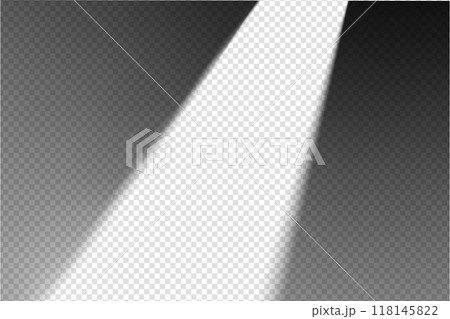 Light effect shadow overlay spotlight beam of the lantern lamp isolated transparent background. 118145822